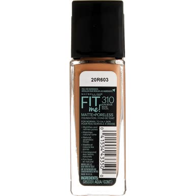 Myb Fitme 310 Mp Fndtn Sn Size 1z Maybelline Fit Me Matte+poreless Foundation Sun Seige 310 1 Fl Oz