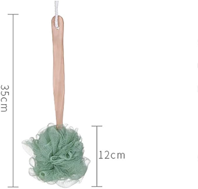 Loofah on a Stick Loofah Back Scrubber Exfoliating Body Sponge Shower Loofah Bath Sponge Long Handle Bath Brush for Men Women Blue