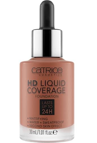 Catrice | HD Liquid Coverage Foundation | High & Natural Coverage | Vegan & Cruelty Free (095 | Deep Mahogany)