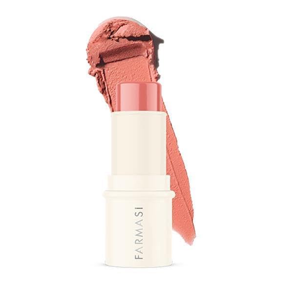 FARMASi Blush Stick, Radiant & Cheerful β Vitamin E-Infused, Comfortable Matte for Lips & Cheeks, 0.14 oz / 4 g, Joy