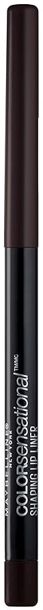 Maybelline Color Sensational Shaping Lip Liner with Self-Sharpening Tip, Rich Chocolate, Chocolate Brown, 0.01 oz (Pack of 2)