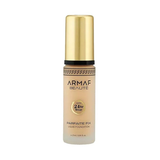 Armaf BeautΓ© Parfaite Fix Liquid Foundation Makeup - Water Resistant, Lasts Up To 24 Hours | Warm Beige, 27 ml/0.91 fl.oz