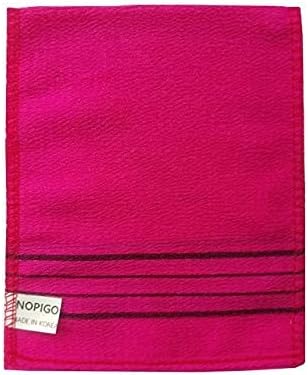 Korean Asian Exfoliating Bath Washcloth Mitt for Remove Dead Skin.Exfoliating Body Scrubber.Exfoliating Gloves for Body Scrub (Red 4)