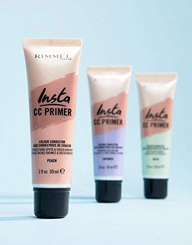 Rimmel London Insta Flawless - 30 Peach - Color-Correcting Primer, Brightening, Evens Skin Tone, Preps Skin, 1oz