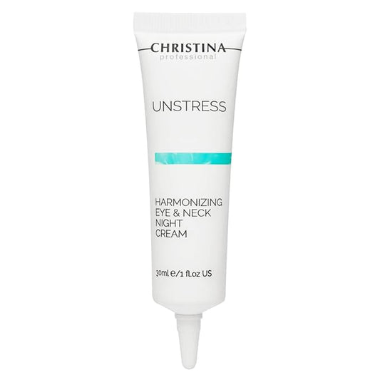 -CHRISTINA- Unstress Harmonizing Eye & Neck Night Cream with Retinol | Overnight Skin Repair for All Skin Types | Eye Cream Revitalizes, Nourishes, and Hydrates your Skin 1 fl. oz (30 ml)