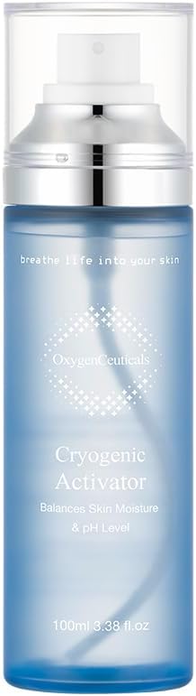 Cryogenic Activator (100ml / 3.38oz) β Facial Mist Toner for Hydrating, Soothing, and Cooling, Naturally Derived Deep Sea Water with Pure Oxygen, Suitable for All Skin Types