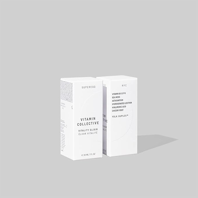 SUPEREGG Vitamin Collective Vitality Elixir: For a bright and firm complexion. Treatment serum with Vitamin B·C·E·F·K and Sea Moss. 30 ML / 1 FL OZ