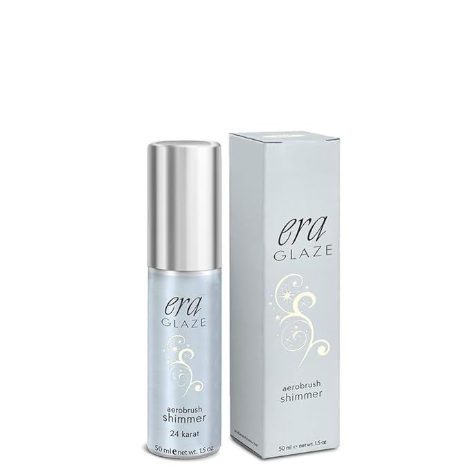 ERA GLAZE spray makeup, SHIMMER - 24 KARAT, 1.5 ounce, professional airbrush cosmetics by Era Beauty
