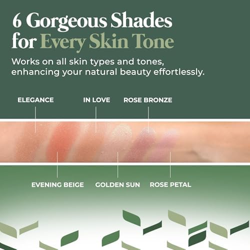 Dr. Lily Ros- All-Natural Blush, Bronzer & Shimmer β Plant Based No Harsh Chemicals, No Parabens or Synthetic Fragrances 100% Natural Formula Safe for Sensitive Skin (Elegance)