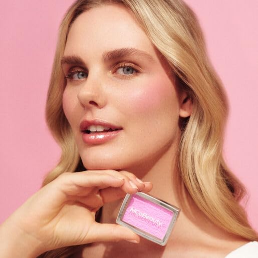 MCoBeauty Glow Up pH Powder Blush - Rosy Pink, Customizable Matte Blush, Vegan, Cruelty Free Cosmetics