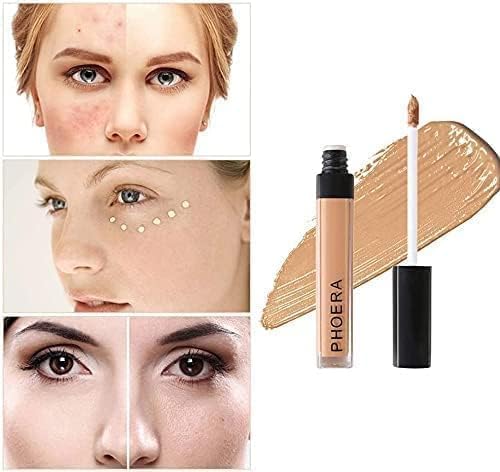 Full Coverage Makeup Set with Foundation (102 Nude), Concealer Stick (102 Neutral), Setting Powder (Cool Beige), Make Up Pad & Sponge - Complete Face Cosmetics Kit for Women