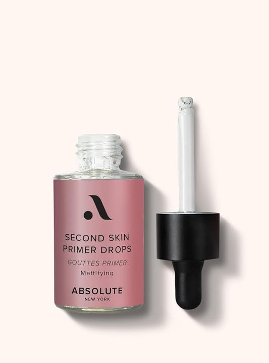 Absolute New York Mattifying Second Skin Primer Drops, Lightweight Makeup Primer for Flawless Complexion, Hydrating Formula, Pore Minimizing, Ideal for All Skin Types