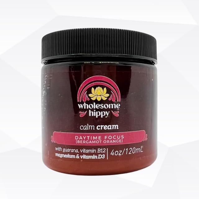 Daytime Focus Calm Cream – Energizing Body Butter with Magnesium, Vitamin B12, Guarana & Bergamot Orange – Moisturizing Wellness Cream for Daily Clarity – 4oz0
