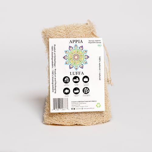 Medium Mexican Loofah Vegetable Sponge (13cm) | Loofah Bath Sponges | All Purpose Vegetable Sponge | Eco Friendly 100% Natural & Biodegradable | Daily Skin Cleansing Care for Women and Men