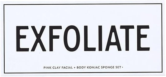 Facial & Body Exfoliating Boxed Konjac Sponge Set, 2-Pieces, White