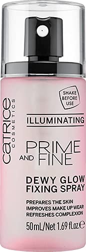 Catrice | Prime & Fine Illuminating Dewy Glow Spray & Perfector Poreless Primer Bundle | Full Coverage Makeup | Vegan & Cruelty Free