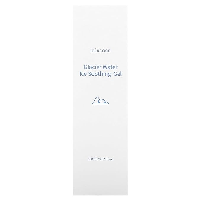 mixsoon Glacier Water Ice Soothing Gel 5.07 Fl. Oz. /150ml Cooing Soothing Care for Sensitive Skin Korean Glass Skin Care