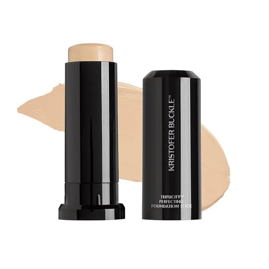 Triplicity Perfecting Foundation Stick, 0.4 oz. | Primes Skin, Provides Buildable Coverage & Has A Soft-Focus Effect | Light (Warm)