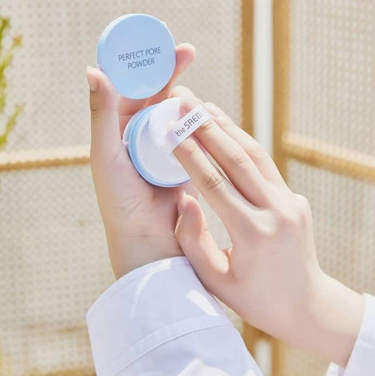 THESAEM Saemmul Perfect Pore Powder - Oil & Sebum Control Long Lasting Silky Face, Skin Soothing & Purifying with Green Tea Water and Tea Tree Extract, 0.18oz