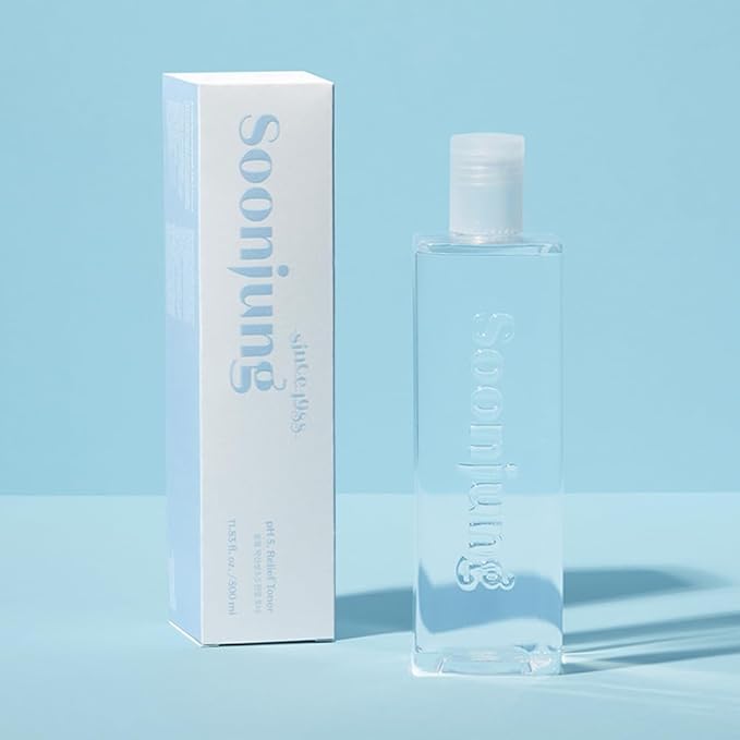 ETUDE Soonjung pH5.5 Relief Toner, Toner for Face, Low PH Toner for Sensitive Skin, Non-Comedogenic, Hypoallergenic & Fragrance Free, Moisturizer for Face, Korean Skin Care, Beauty (11.83 Fl Oz)
