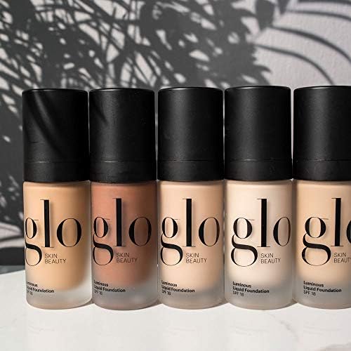 Glo Skin Beauty Luminous Liquid Mineral Foundation Makeup with SPF 18 (BrΓ»lΓ©e) - Improves Uneven Skin Tone, Smooths & Corrects Imperfections, Sheer to Medium Coverage, Dewy Finish