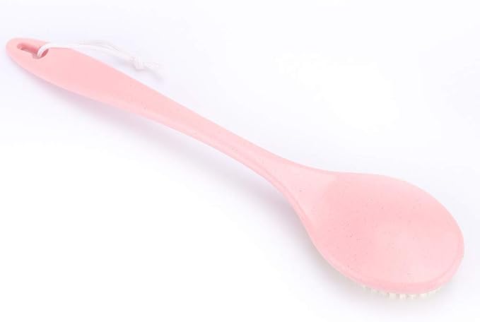 XPSSJMU Shower Brush Long Handle Shower Rubbing Brush Soft Bristles for Exfoliating Back, Body, and Feet,Bathing Cleaning Brush(Pink)