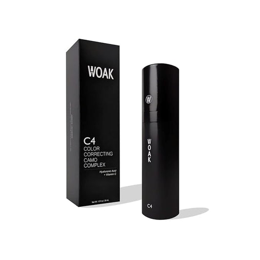 WOAK C4 – Men's Tinted Moisturizer BB CC Cream Foundation – Color Correcting Camo Complex – Hybrid Skin Care (Tan)