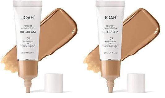JOAH Beauty Perfect Complexion BB Cream with Hyaluronic Acid and Niaciminade,Korean Makeup with Medium Buildable Coverage,Evens Skin Tone Lightweight Semi Matte Finish Medium with Neutral Undertones