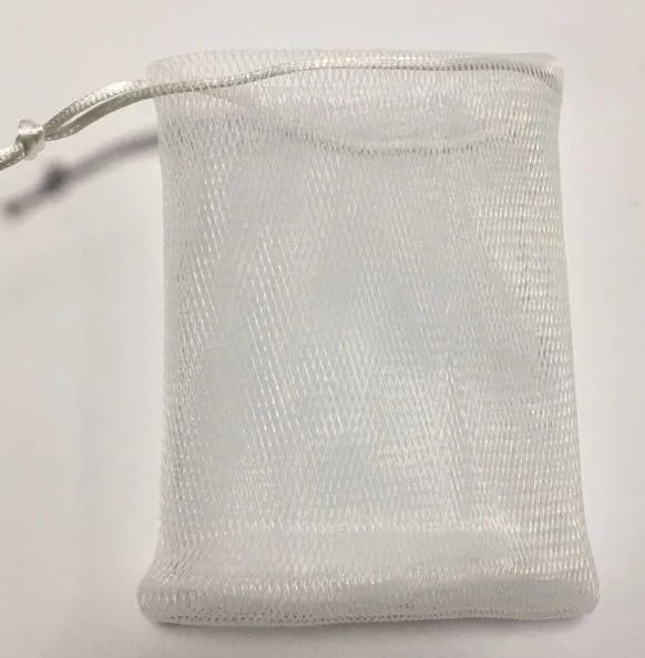 6PCS Multicolor Exfoliating Mesh Soap Pouch Bubble Foam Net Bag for Shower Saver Pouch Drawstring Foaming Net Soap Bag for Body Facial Cleaning Tool, 5 Colors Easy to Store Used Repeatedly,Cleansers