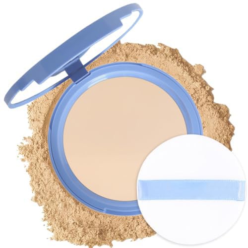 Oil Control Face Pressed Powder, Matte Smooth Flawless Setting, Waterproof Long Lasting Finishing Powder, Cruelty Free, Lightweight, 0.35 oz (CLASSIC IVORY, A)