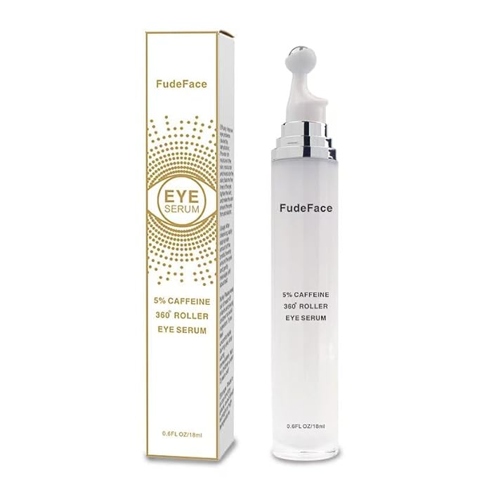 5% Caffeine Eye Serum and Under Eye Roller Cream for Dark Circles and Puffiness, Cafeine with 360Β° Massage Ball Reduce Wrinkles and Fine Lines,Bags under eyes