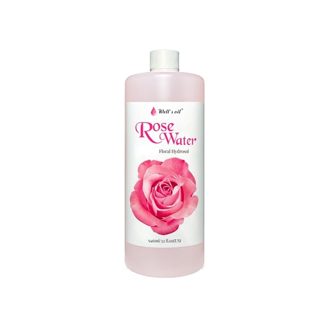 Well's Oil Rosewater Mist Spray (32 Fl oz) β Hydrates, Soothes & Refreshes | 100% Natural | No Chemical | for All Skin and Hair Types