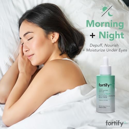 9-in-1 Hyaluronic Acid Serum for Face with Aloe & Zeolite - Natural Germ-Fighting Skincare, Derm-Tested - Moisturizing & Protecting, Clean Beauty, Made in Korea - 50ML/1.67Fl Oz