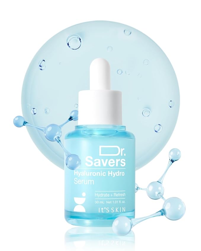 ITβS SKIN Dr.Savers Hyaluronic Acid Hydro Serum 1.01 fl.oz, Deep Hydration Moisturzing Serum with Hyaluronic Acid and Panthenol, Lightweight Non Sticky Moisturizer for Sensitive Skin, Korean Skincare