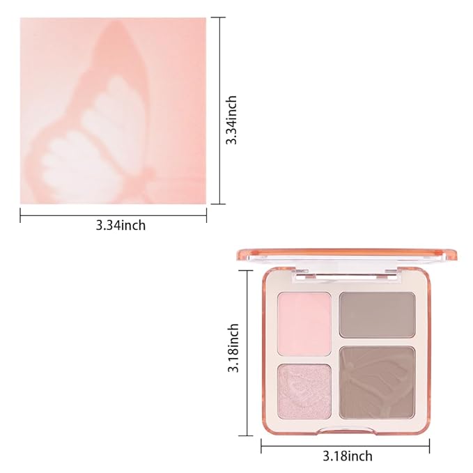 3 IN 1 Brown Nude Face Highlight Bronzer Powder Palette for Face Cheeks Contour Brightening, Buildable Matte Coverage Natural Makeup,Ultra Sculpt Nose Shadow Eyeshadow Primer 01#