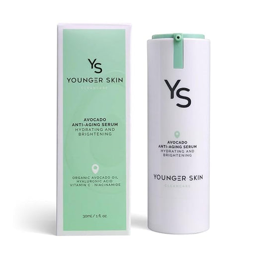 Avocado Anti-Aging Serum - Hydrating, Brightening, Wrinkle Reducer, Facial Skincare - Organic Avocado Oil, Vitamin C, Hyaluronic Acid, Niacinamide - 30ml