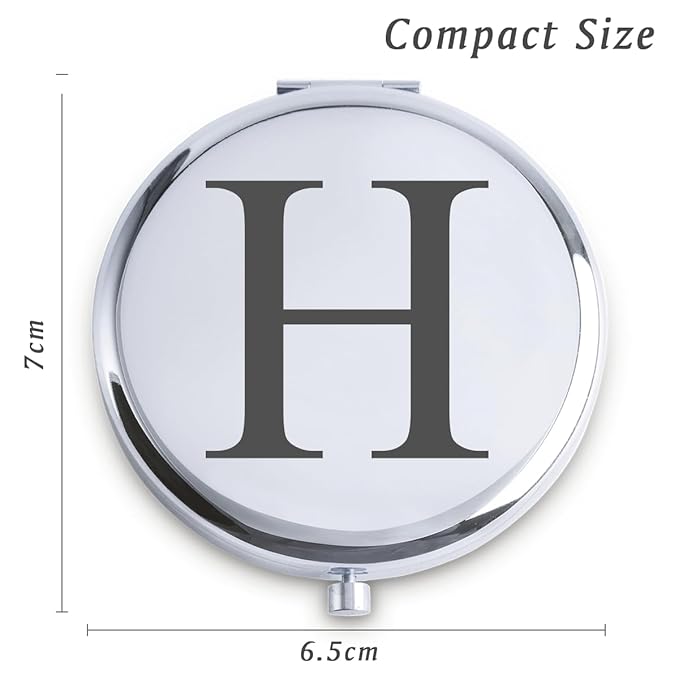 Personalized Gifts for Women Girls, Initial Compact Mirror, Unique Mothers Day Birthday Gifts for Friends Mom Wife Grandma Sister Daughter, 2025 Graduation Gifts for Her College Medical High School