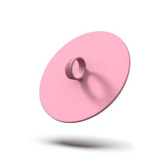 Boie USA Loop Body Scrubber - Soft Silicone-Like Exfoliating Shower Scrubber, Body Cleansing Brush - Hang-to-Wall Loofah Replacement - Antimicrobial Body Exfoliator for All Skin Types - Pink