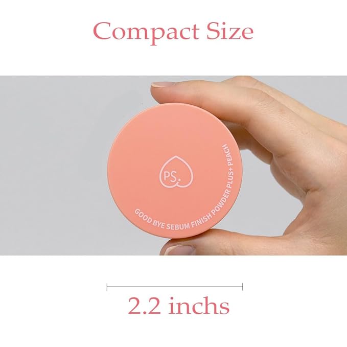 Goodbye Sebum Control Finish Powder 5g β Lightweight Oil-Absorbing Face & Hairline Powder for Long-Lasting Soft Matte Finish (Peach)