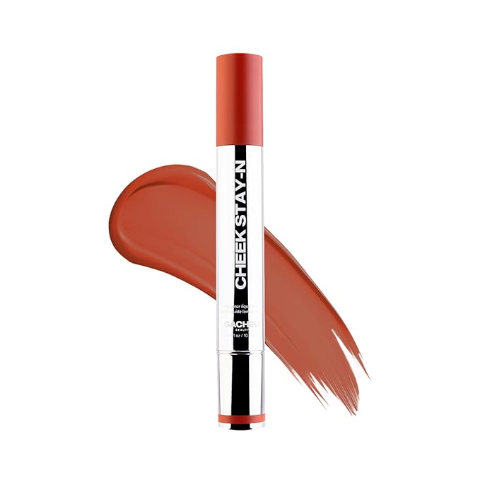 Sacheu Cheek STAY-N Liquid Blush for Cheeks β High Pigment, Buildable, Lightweight Cream Blush Infused With Squalane, for Dewy & Radiant Flushed Cheeks β Long-lasting & Cruelty Free, I'm Hot