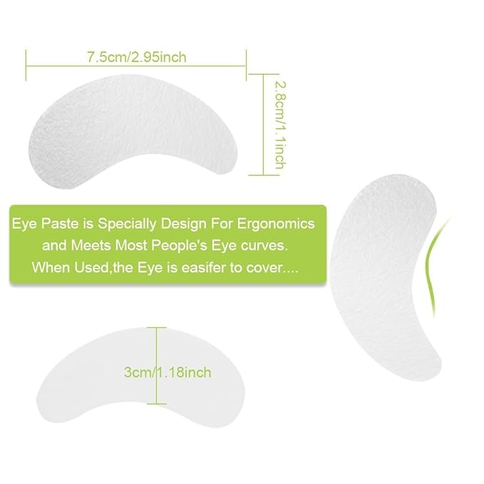 100 Pairs Eye Gel Patches, Lint Free Eye Gel pads for Eyelash Extension,Eye Mask Beauty Tool (Girl)