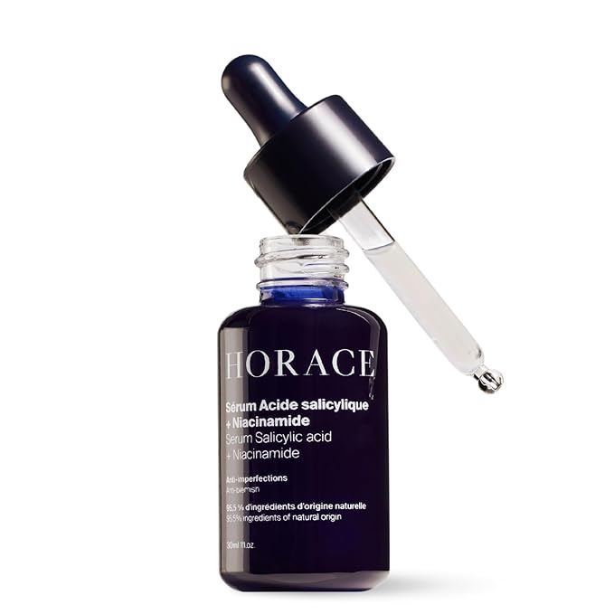 HORACE Salicylic Acid + Niacinamide Face Serum for Men β Anti-Blemish Treatment for Pore Tightening, Smoother Skin, and Redness Reduction β Vegan Skin Care for All Skin Types β Unscented, 30ml