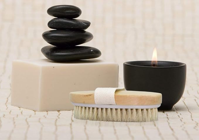 Boolavard Dry Skin Body Brush - Improves Skin's Health And Beauty - Natural Bristle - Remove Dead Skin And Toxins, Cellulite Treatment, Improves Lymphatic Functions, Exfoliates, Stimulates Blood