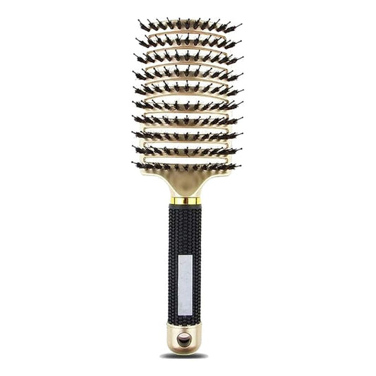Hair Brush, Magical Detangling Brush, Vented Hair Brush for Wet or Dry Detangling, Fast Drying Styling Massage Hairbrush, Gold, Unisex Adults, Teens, Kids, Seniors