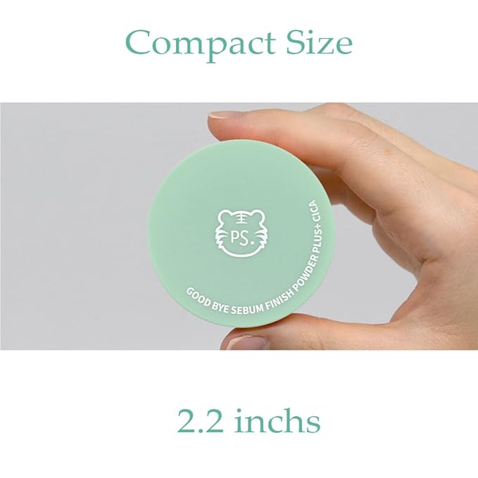 Goodbye Sebum Control Finish Powder 5g β Lightweight CICA Face & Hairline Powder for Oil Control and Long-Lasting Soft Matte Finish (CICA)