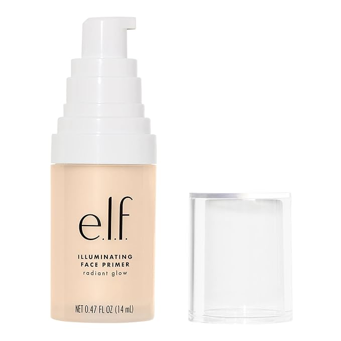 e.l.f. Illuminating Face Primer, Silky Face Makeup Primer For Long-Lasting Makeup & Luminous Glow, Fills In Fine Lines, Vegan & Cruelty-free