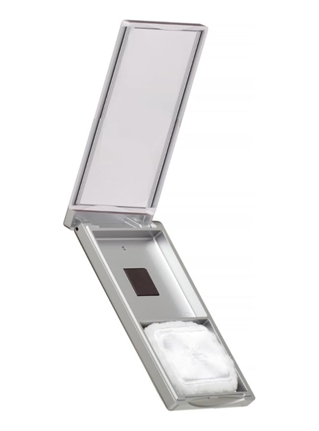 Honeybee Gardens Refillable Pressed Mineral Powder Foundation Compact with Puff & Mirror, Empty Customizable Makeup Kit, Travel-Friendly Luxury