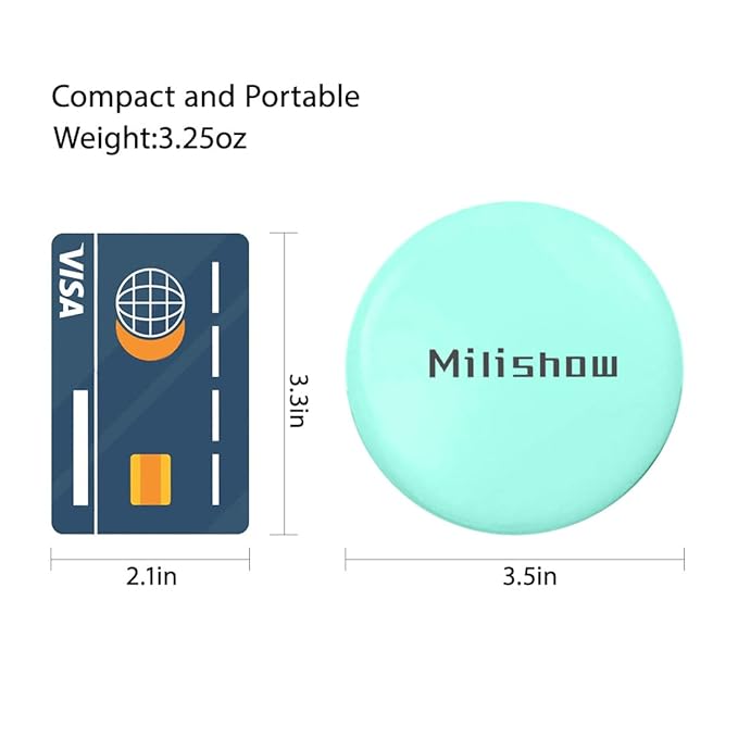 Compact Mirror with LED Light,1x/10x Magnifying Rechargeable Mirror,3.5in, Dimmable Travel Mirror for Purse,Pocket,Handheld 2-Sided Makeup Mirror