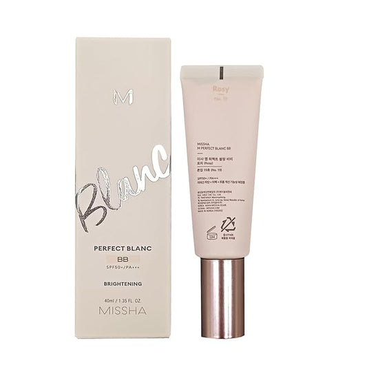 lightness & Brightening Makeup for MISSHA M Perfect Blanc BB Creams(1.35fl.oz.), No.19 Rosy