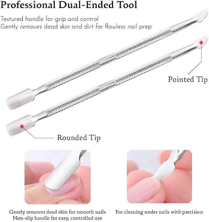 Manicure Pedicure Set 7-in-1 Stainless Steel, Ultra Sharp, Slanted Nail Clipper, Fingernail Clipper, Cuticle Nipper, Glass Nail File, Eyebrow Tweezers, Scissors, Case β Gift (Matte Gray)